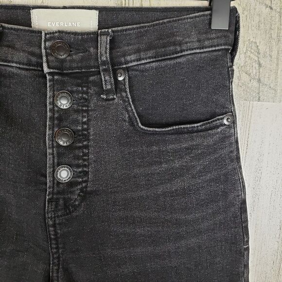 Everlane High Rise Skinny Button Fly Sz 26 - Picture 4 of 8